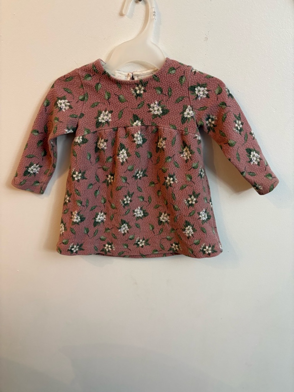 Zara Girls' Floral Long-Sleeve Top - Pink 6-9 months